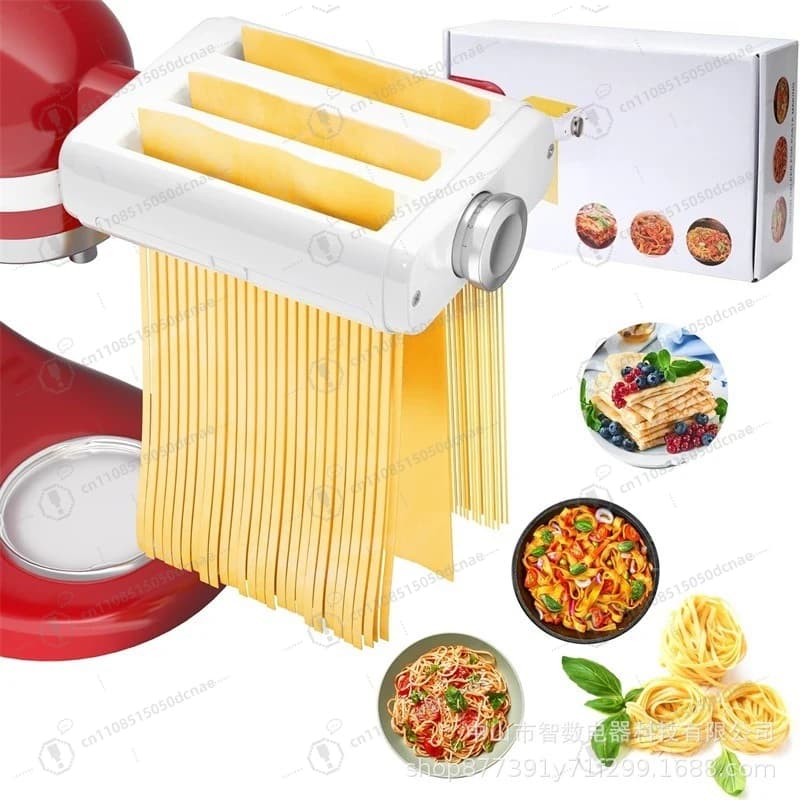 Set di Accessori per Pasta 3-in-1 Compatibile con KitchenAid, Kit per Macchina da Cucina Kesanyi Chef