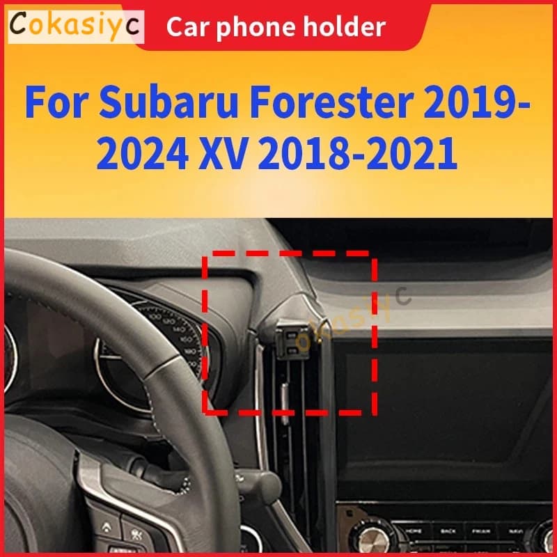 Car Phone Holder Special Fixed Base For Subaru Forester 2019-2024 XV 2018 2019-2021 Wireless Charging Stand Mobile Phone Mount