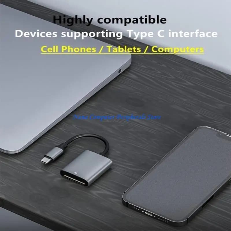 Lettore schede MS tipo C in lega alluminio F68C per cellulari, tablet e laptop Memory multifunzione
