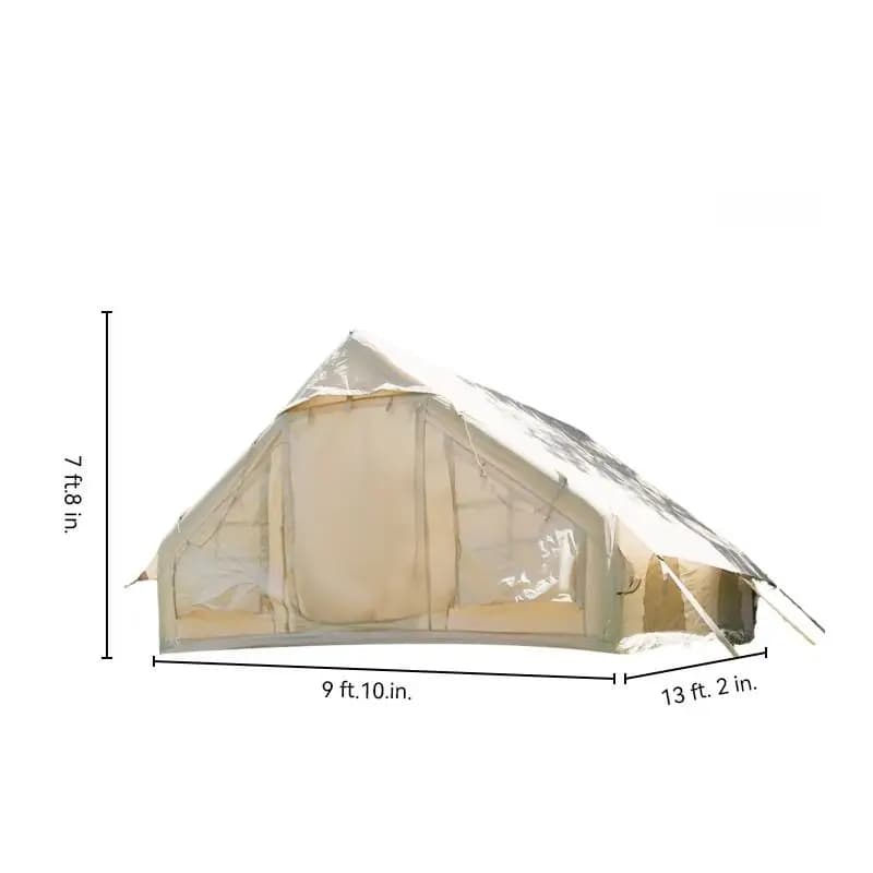 Tenda Gonfiabile Impermeabile in Tessuto Oxford con 2 Grandi Finestre e 2 Porte per Campeggio all'Aperto per Adulti