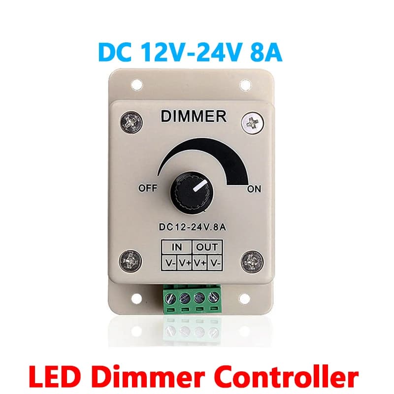 DC 12V 24V LED Dimmer Switch Voltage Regulator 12 24 V Volt 30A 360W Adjustable Controller For LED Strip Lamp Dimming Dimmer