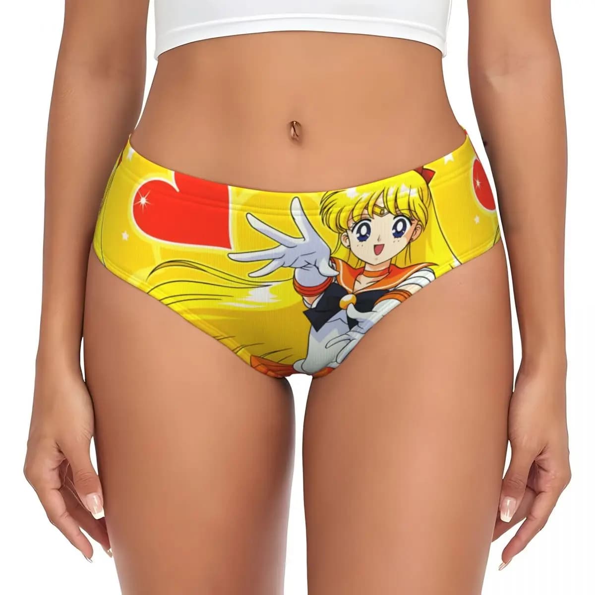Slip personalizzati S-Sailors M-Moons Comic Briefs, mutandine elasticizzate comode da donna