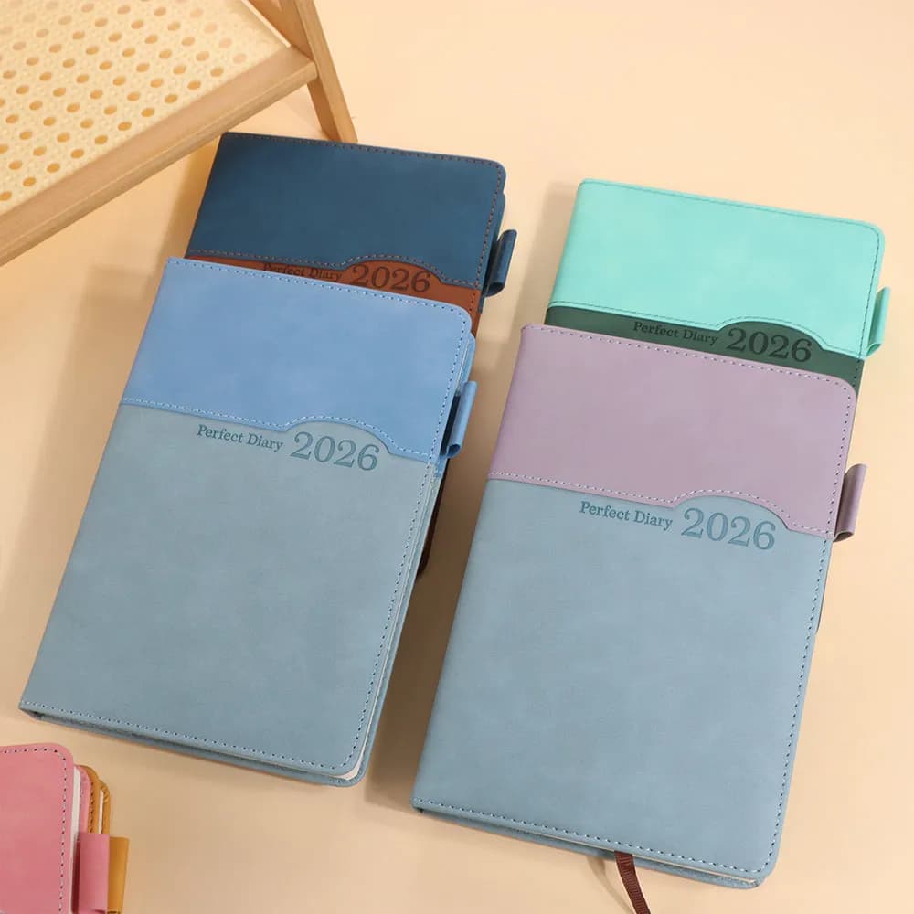 Agenda Planner 2026 per 365 Giorni, Blocco Note in Inglese con Carta Spessa A5, Resistente all'Usura, per Organizzazione Efficiente