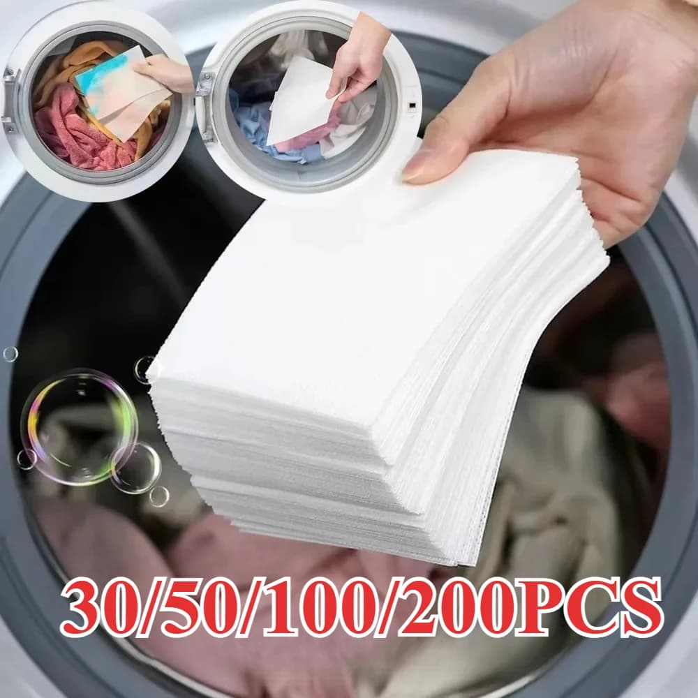 30/50/100/200PCS Anti-dryer Tablet bag Color Tincture Receiver Cover Color absorption Paper Laundry Cross Dye