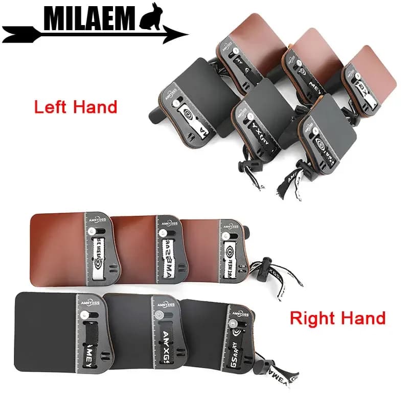 S/M/L Protezione per le dita Mano sinistra/destra Tiro con l'arco Finger Tab Corda Protezione per le dita Arco ricurvo tradizionale Caccia Tiro al bersaglio