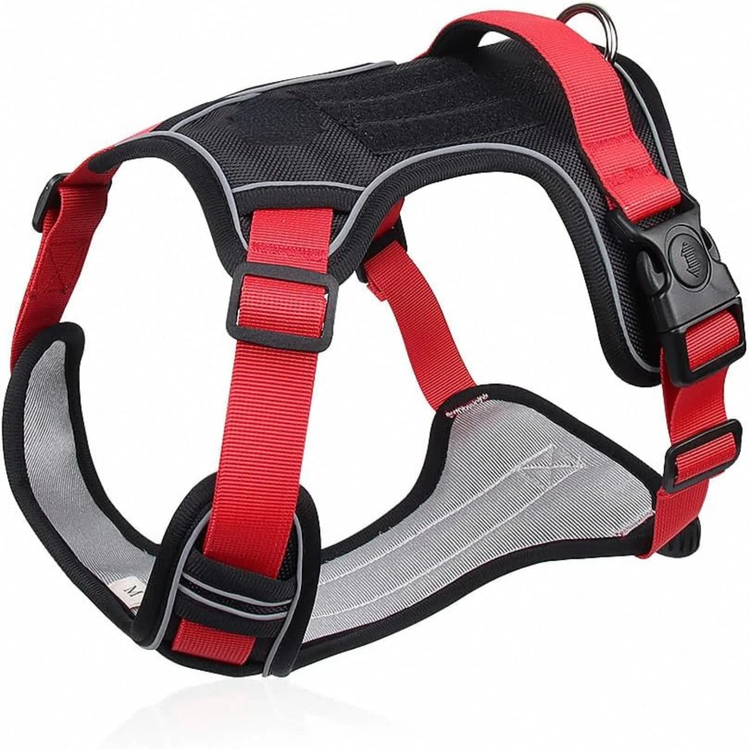 Gilet imbracatura per cani riflettente senza tirare - Maniglia di facile controllo - Comodo per cani di taglia piccola, media e grande - Clip per guinzaglio doppi