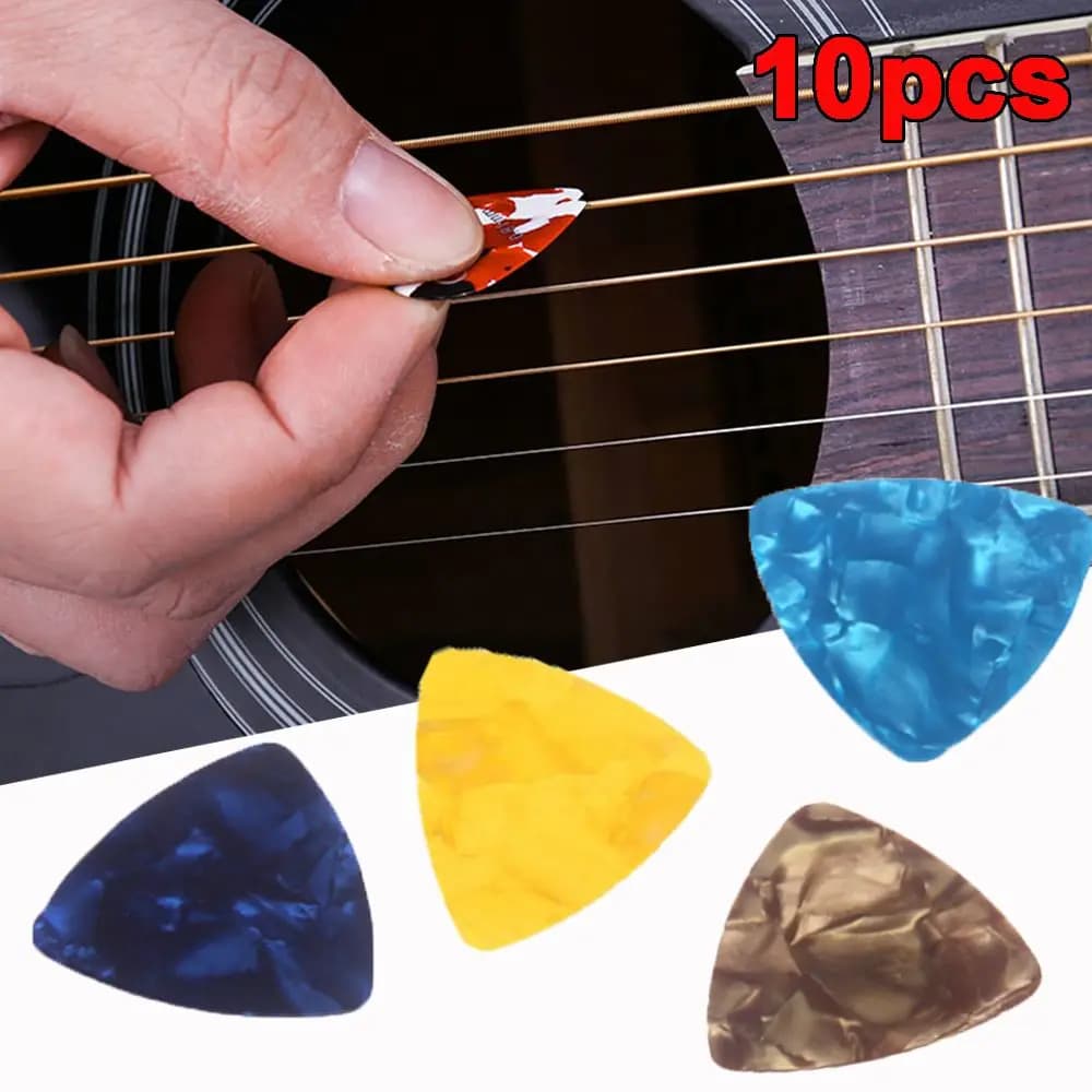 Strumenti per ukulele Plettro per chitarra triangolare da 0,46 mm Accessori per chitarra Plettro in celluloide