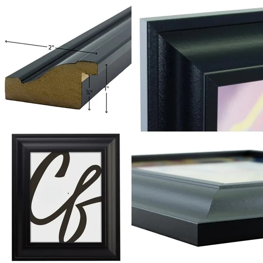 Cornice per foto 16x20, cornice tradizionale opaca in MDF da 2 pollici