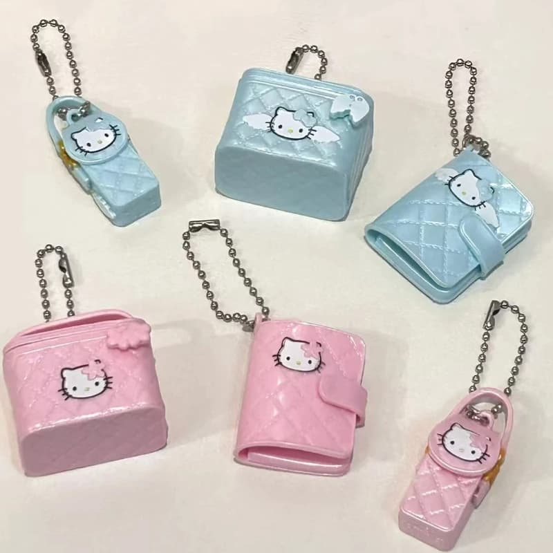 Serie Kt Cat Angel, Borsa per Telefono con Personaggi Kawaii, Mini Borsa per Trucco, Ciondolo Portachiavi, Blind Box, Regalo di Compleanno
