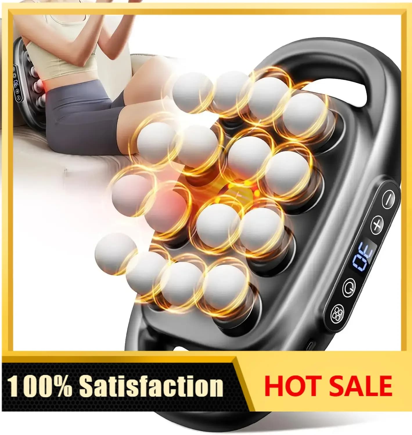 16 head massage gun deep tissue, Percussion Muscle Massager with 16 Heads, 3 Modes & 30 Intensities,Quiet Handheld Massager
