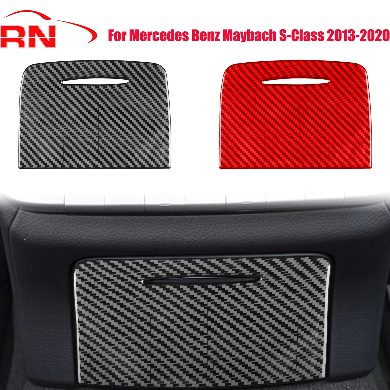 For Mercedes Benz Maybach Class S 2013-2020 Modified In Carbon Fiber Auto Charging Door Refilling Refilling Rear Interior Accessories Wall decal