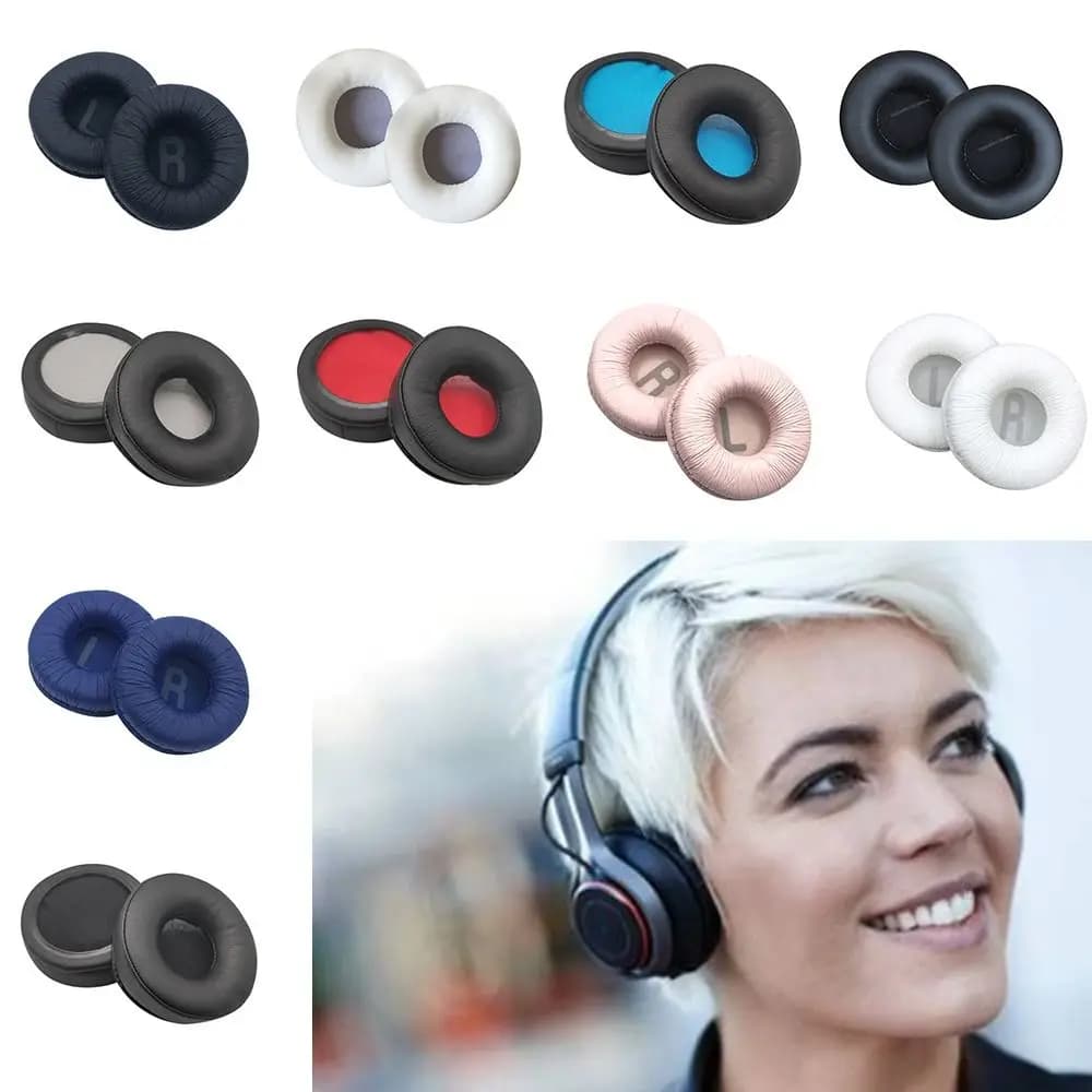 1 pair of cushion spare bearings for Jabra Revo MOVE wireless headphones leather earbuds