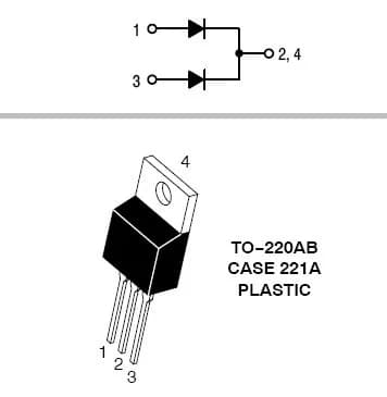 Iron Head New MBR20100CT B20100G Straight Plug TO-220 20A100V Schottky Diode