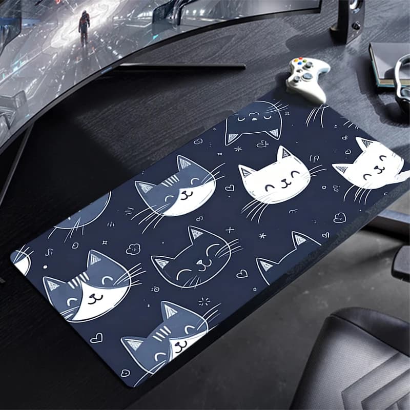 Mouse Pad Anime cute cat Gamer Gaming Accessories Varmilo Keyboard PC Computer Desk Mat XXL Carpet durable XXL Mousepad
