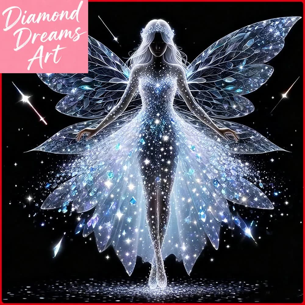Dipinto Diamantato 5D Fai-da-Te Senza Cornice, Farfalla Fata, Ricamo Diamantato, Nuova Collezione 2025, Quadri Decorativi