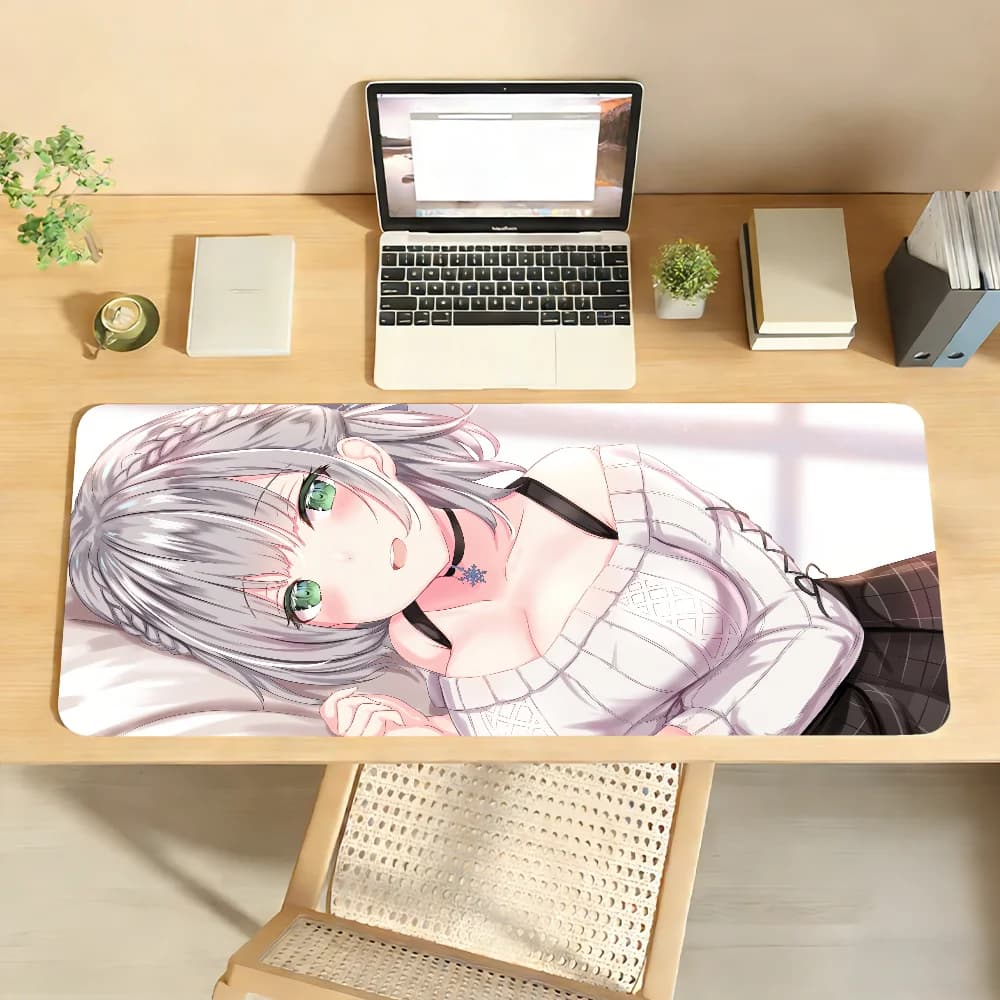 V- Shirogane Noel Mouse Pad per computer portatile, tappetino per mouse in gomma antiscivolo, tappetino per mouse per giocatori, decorazione per scrivania