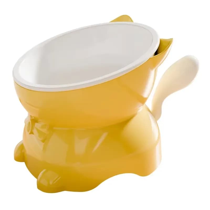 Cute Cat Bowl for Pets Ceramic Pet Food Bowl Stainless Steel Pet Feeder Bowl Wholesale