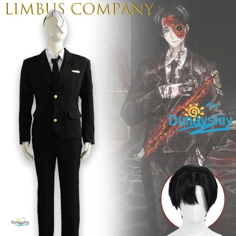 Costume Cosplay Complete Limbus Company Index Finger Patriarch, Vintage Men's Dress, Complete Set for Performance of Souls and Video Games