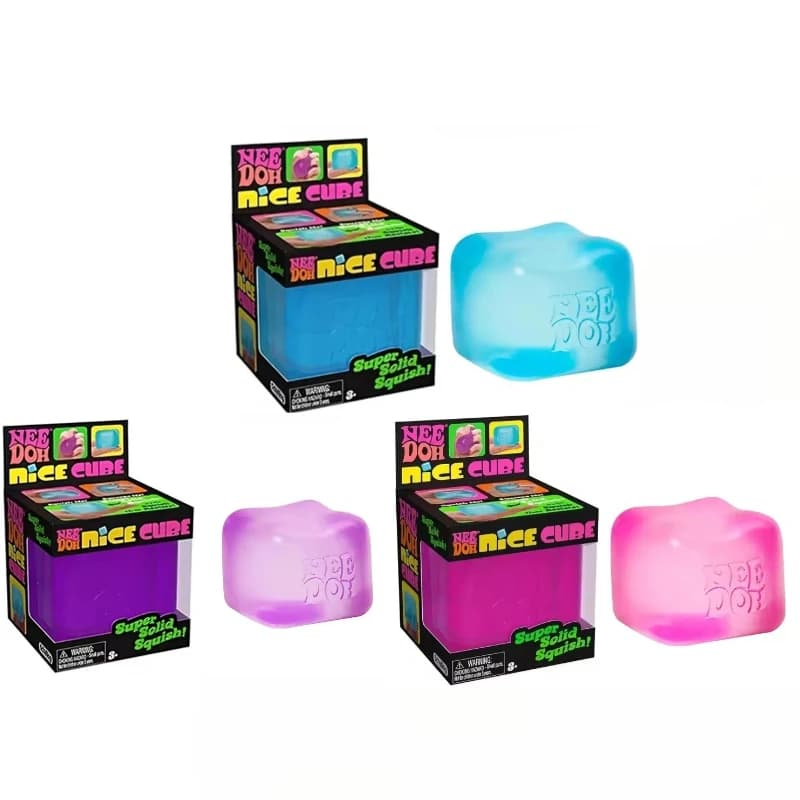 Hot Trending Nee Doh Jellyfish & Cube Squish Toy - Soft Jelly Squeeze Stress Relief Fidget, Sensory NeeDoh for Kids & Adult @/-.