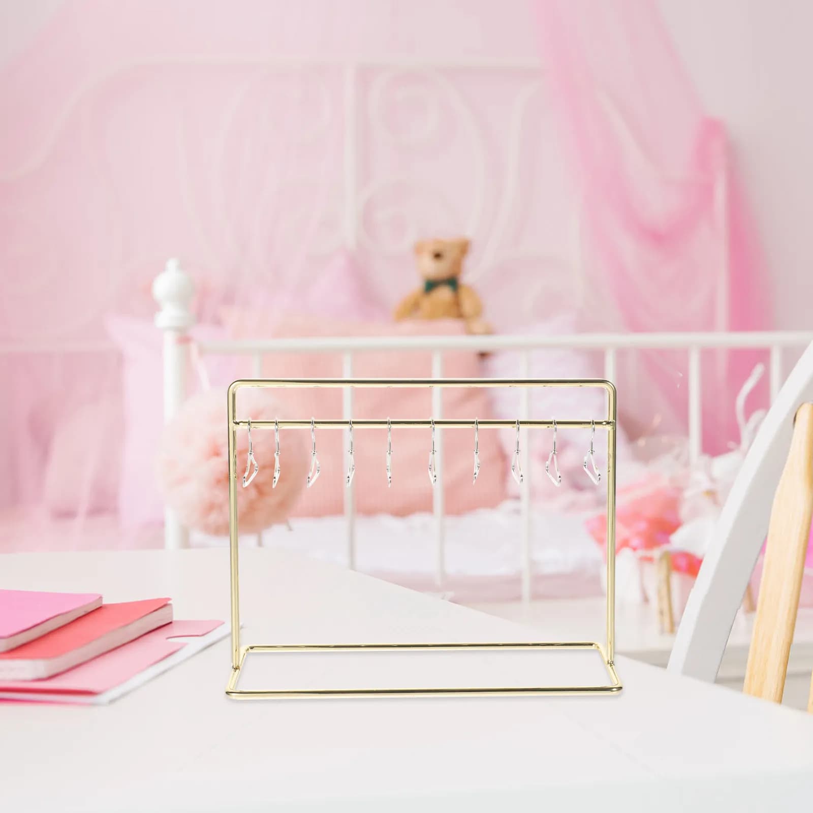 Set di Mini Appendiabiti in Ferro per Vestiti, Robusto e Stabile, Arredamento per Casa delle Bambole, Espositore per Abbigliamento in Miniatura