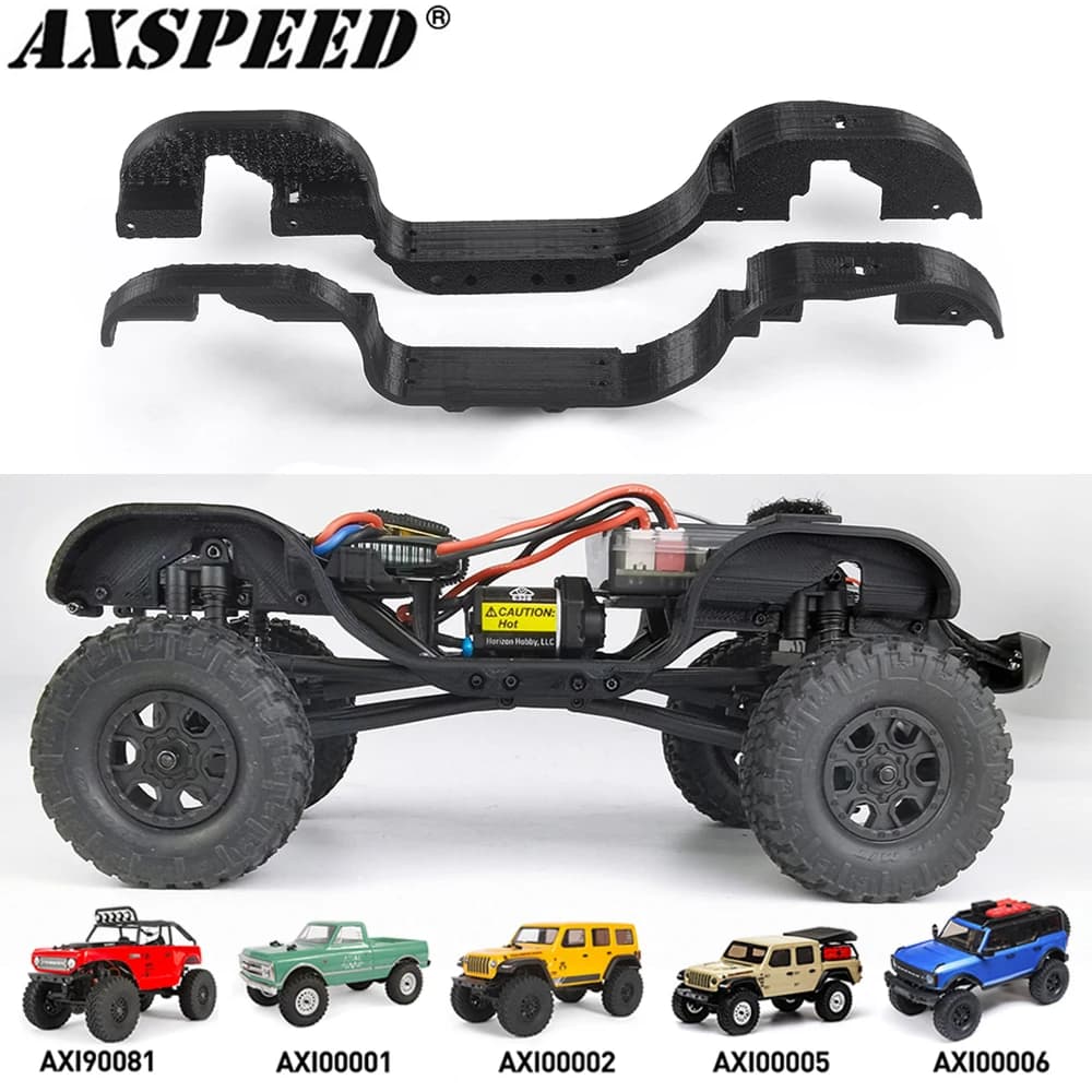 AXSPEED Paraspruzzi in plastica Parafango Copertura della gomma Fodera per Axial SCX24 90081 AXI00001 AXI00002 AXI00005 AXI00006 1/24 RC Parti di automobili