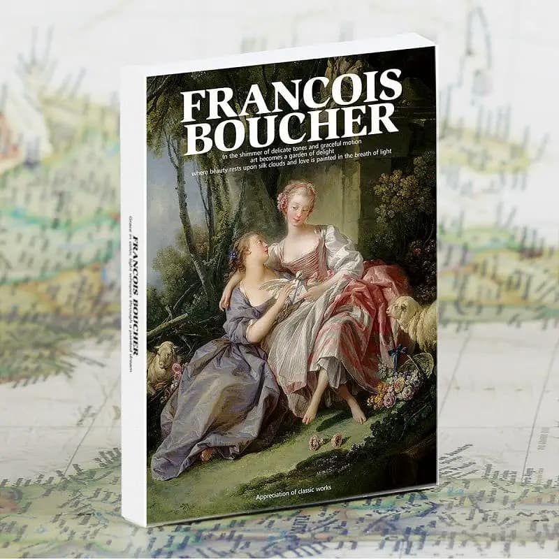 Set di 30 Cartoline d'Arte di François Boucher, Cartoline con Dipinti Classici di Pittori Francesi, Decorazioni da Parete per la Casa