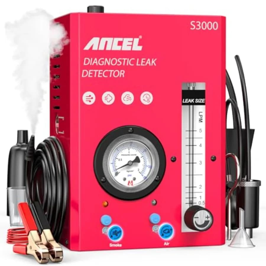 S3000-US Smoke hine Automotive Leak Detector with Built-in Air Compror, Smoke Tester Automotive for EVAP, Vacuum, Fuel System w