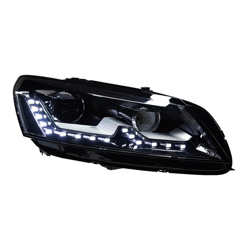 ￼ Adatto per Volkswagen Passat 2011-2015 Montaggio modificato con lente LED di fascia alta Faro di marcia diurna