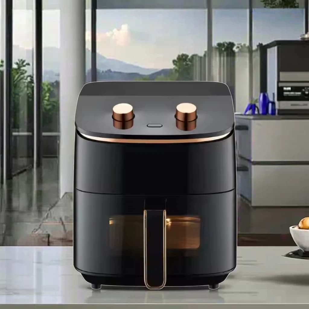 6 Liters Hot Sale Mechanical Air Fists with Non-stick Kitchen Electrodomestic With Visible Window For Home