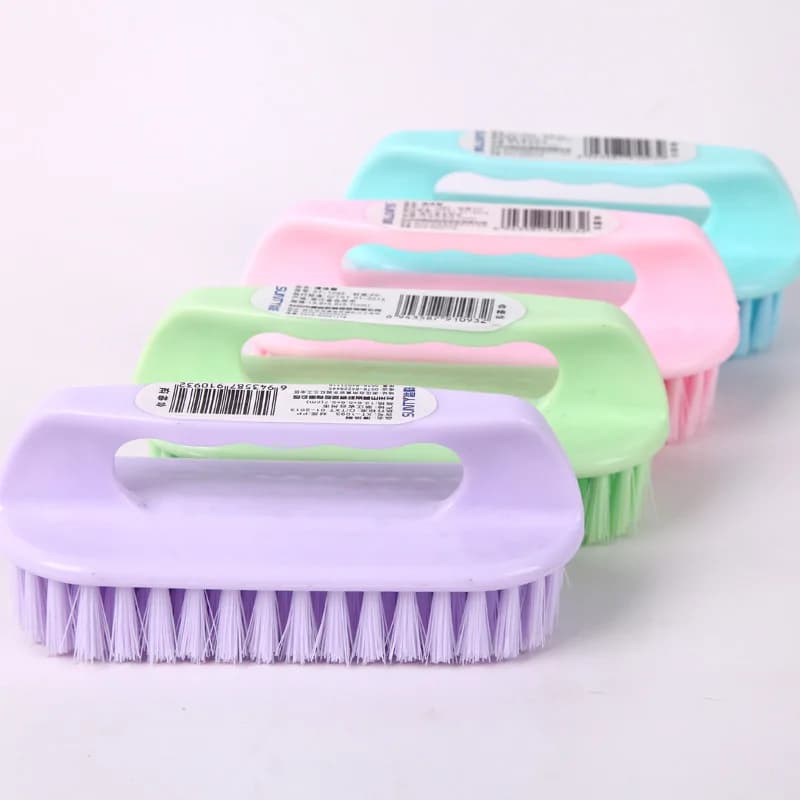 1 spazzola per scarpe portatile multifunzionale per la pulizia della casa Spazzola per scarpe in plastica a setole morbide