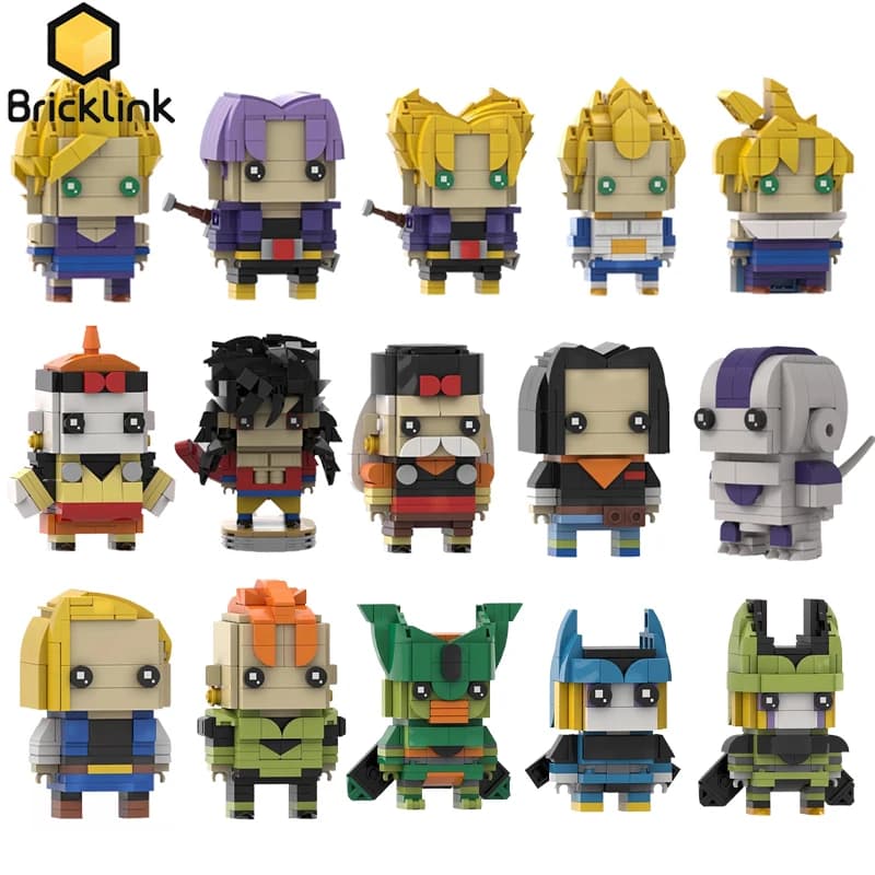 Bricklink Idee MOC Anime Figure Sette Draghi Perla Z Super Guerriero Mattoni Set Building Blocks Giocattoli per bambini Regalo di Natale