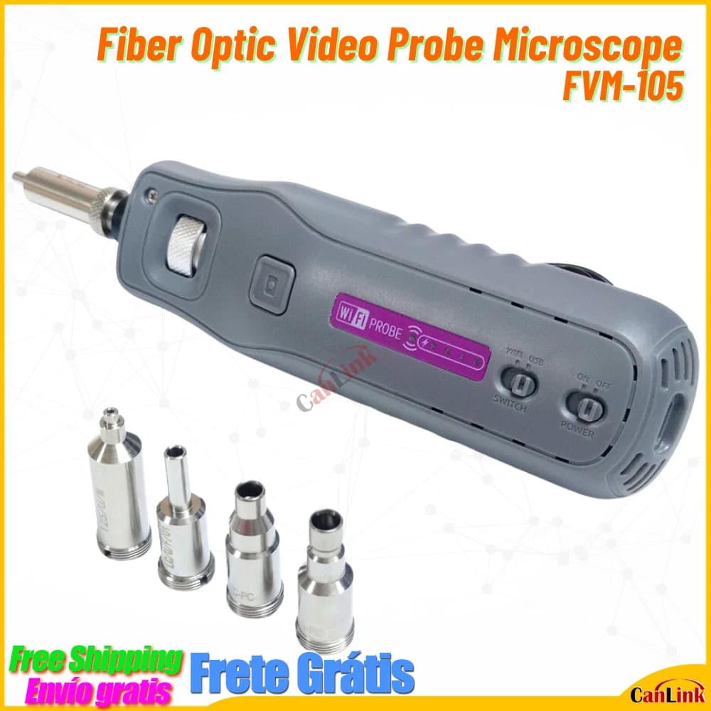 Microscopio wireless per ispezione finale in fibra ottica FVM-105A Sonda Wi-Fi portatile con analisi automatica Ingrandimento 200X WIFI