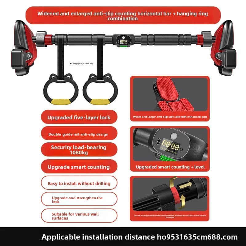 Door Mount No Drilling Pull Up Bar Indoor Kids Fitness Exercise Bar Home Gym Equipment Pullup Bar Home Single Bar