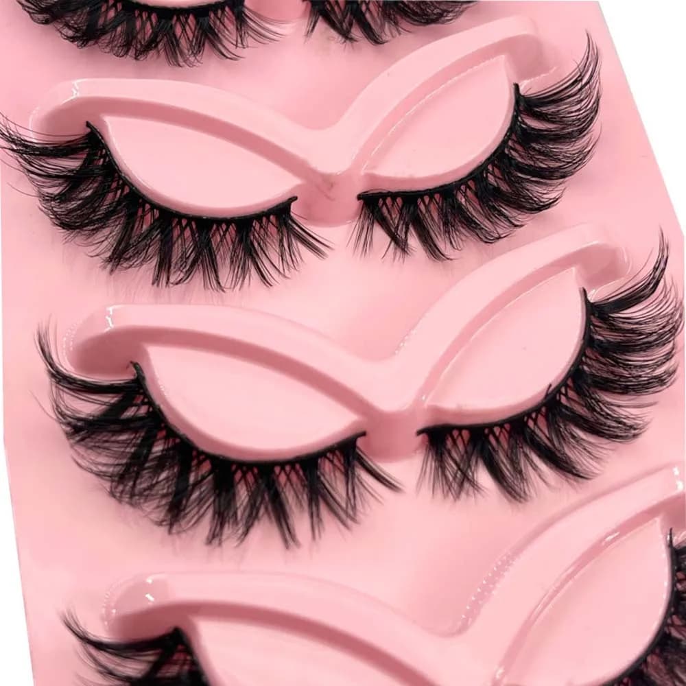 5 Paia/Scake Box Finte 3D to Cyuffs, Extensions Sweet and Vaporose Eyelashes, Makeup Tool, Fined Eyelashes and Masses