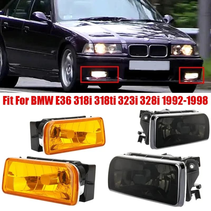 2 pezzi paraurti anteriore fendinebbia alloggiamento della lampada adatto per BMW E36 318i 318ti 323i 328i 1992-1998 accessori auto fendinebbia senza lampadina