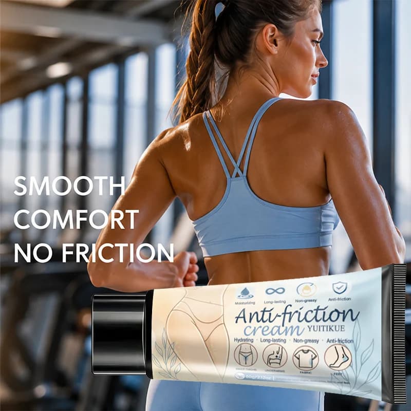 YUITIKUE Anti Chafing Anti-Friction Cream, Hydrating Non-Greasy Protection Balm for Thighs Underarms Feet 60g