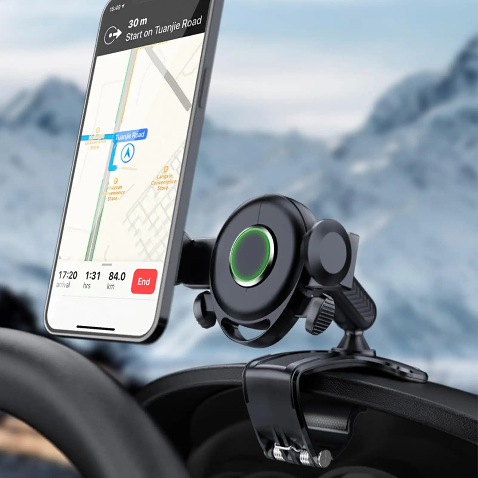 Supporto per telefono da auto multifunzionale universale per navigazione, viaggi su strada, consegne e trasporto.