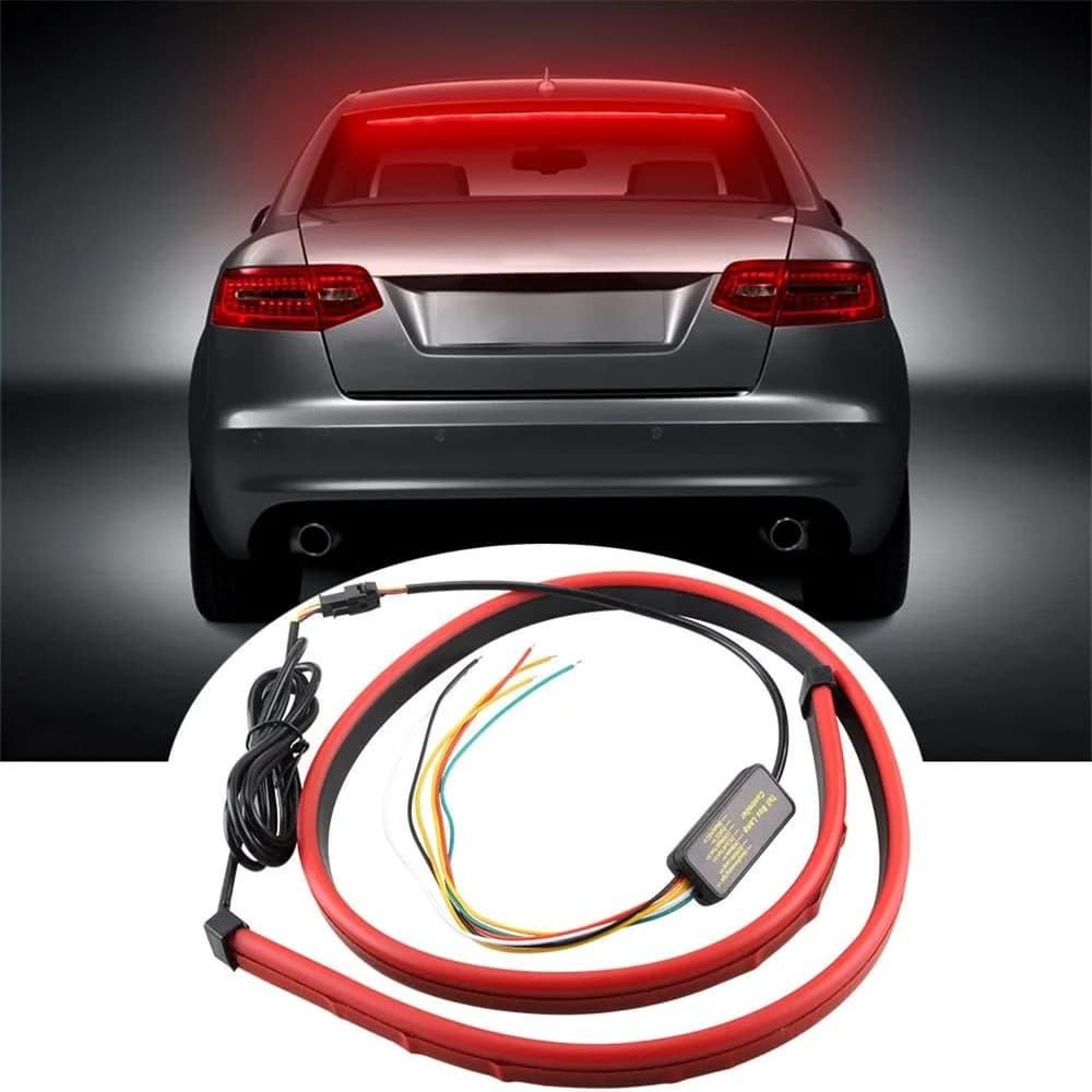 Luce di striscia LED per freno a LED per auto Striscia per portellone posteriore impermeabile Avvertimento stroboscopico Lampeggiante di emergenza Lampada per indicatori di direzione del freno di guida