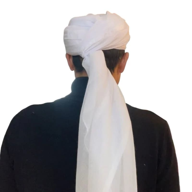 Sciarpa bianca musulmana Hijab per uomo Foulard morbido in cotone leggero e traspirante Ourdoor Eid Ramadan Preghiera Copricapo Festa di ballo