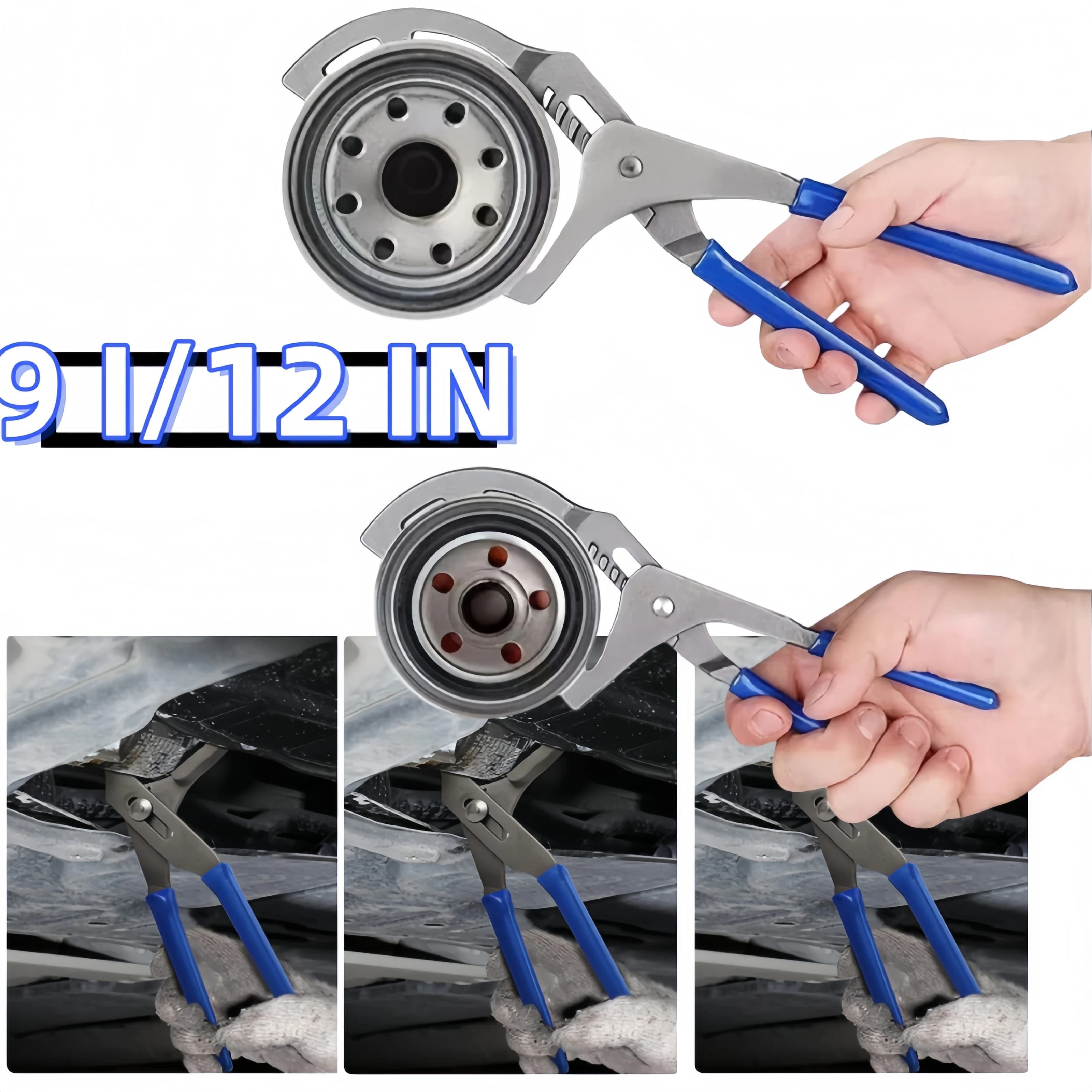 Adjustable Oil Filter Key Pitch Removal Tool clamp 9 Inch Steel Oil Filter Grip 12 Inch For Automatic Oil Changer
