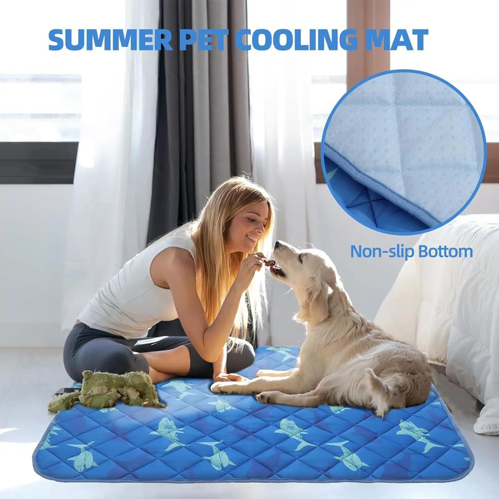 Pet Cooling Summer Pad Mat For Dogs Cat Blanket Sofa Breathable Pet Dogs Bed Summer Puppy Pet Mat Car Seat Cover Pet Supplies
