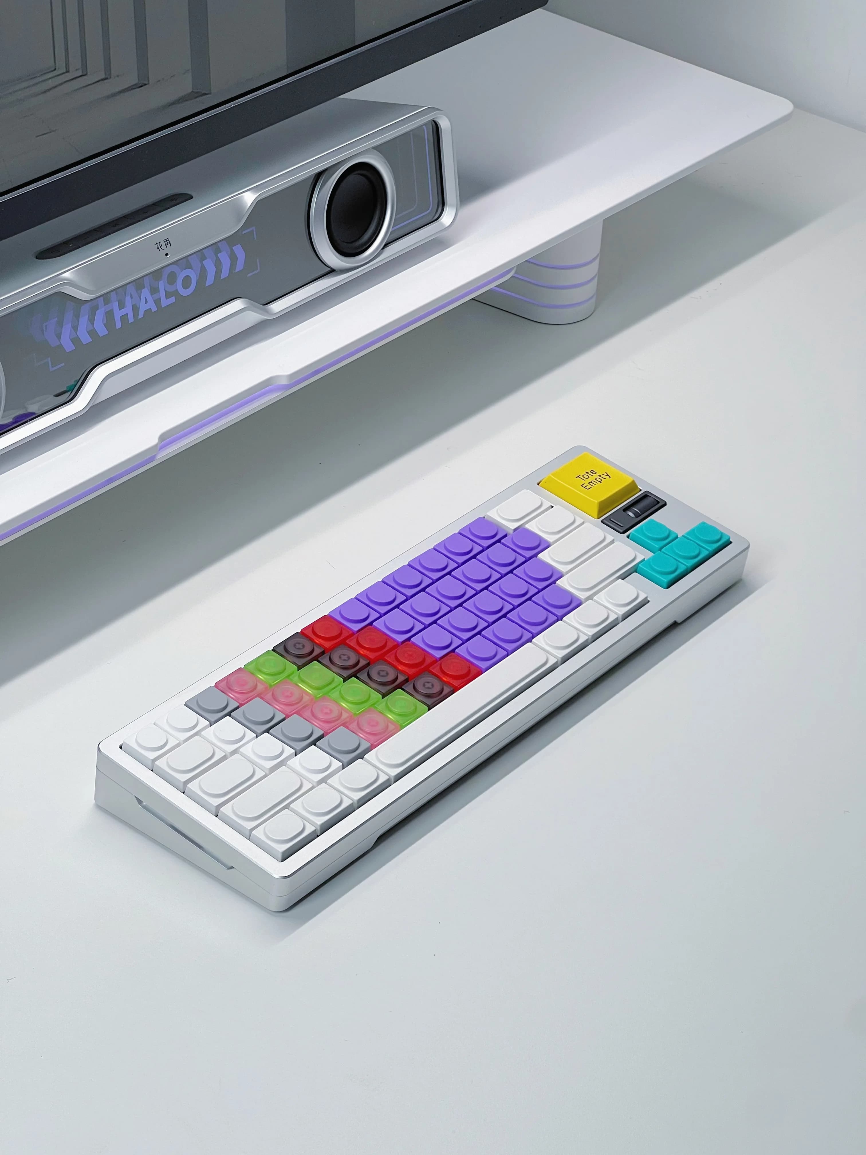 10 pezzi Keycap trasparente tappo tastiera satinato ABS tappi chiave a basso profilo blocchi originali mattoni per tastiera meccanica Mx