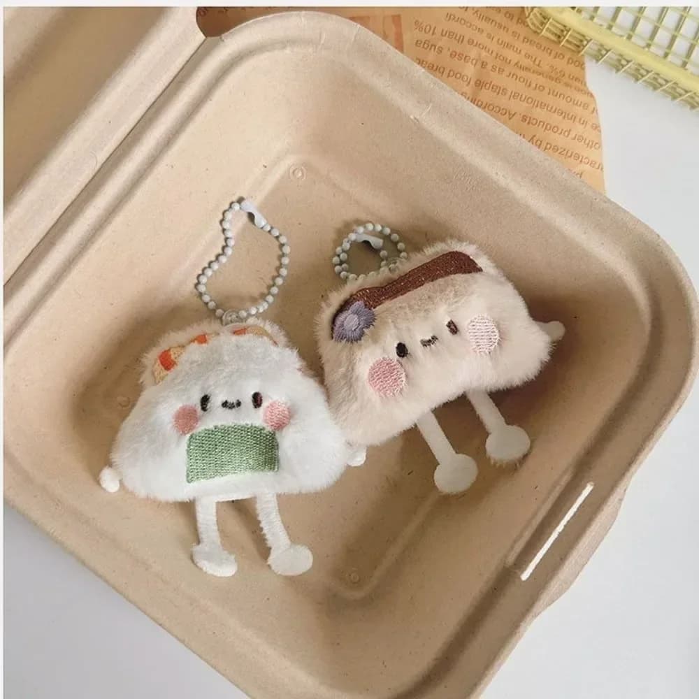 Simpatico portachiavi in peluche Staple Food portachiavi kawaii Gnocchi sushi Borsa Ciondolo Charms Portachiavi per auto Accessori Donna Coppie Regalo