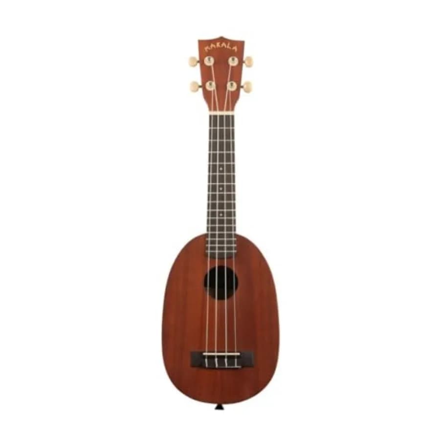 Ukulele Soprano Stile Ananas KA-MK-P in Legno Naturale con Finitura Lucida per Appassionati di Musica
