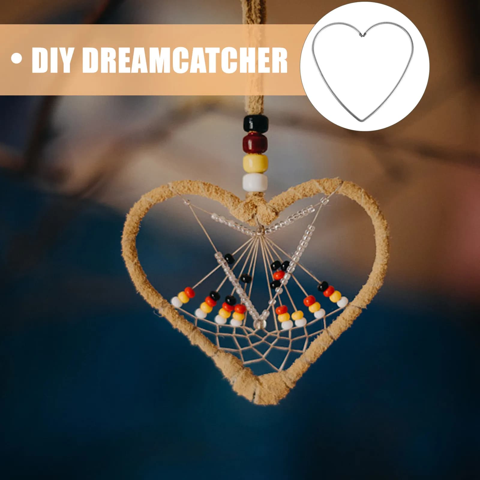 10Pcs Heart Shape Metal Rings Sturdy Dreamcatcher Hoops for DIY Accessories Handmade Wall Hanging Home Decor Dreamcatcher Ring