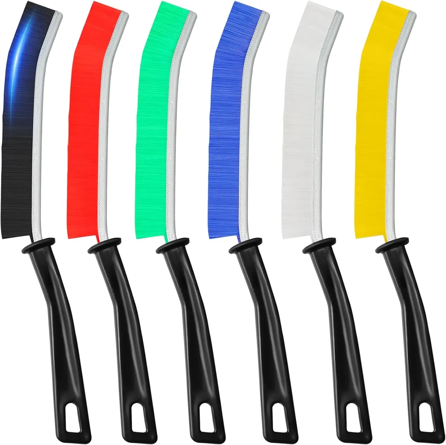 Set di 6 Spazzole con Setole Dure per Pulizia di Fessure, Ideale per Spazi Stretti, WC, Cucina e Fughe