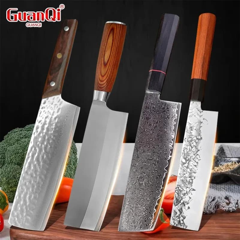 Professional Kitchen Forged Stainless Steel Chef Knives Meat Cleaver Knife Vegetables Fish Handmade Slicing Knife Cooking Cutter