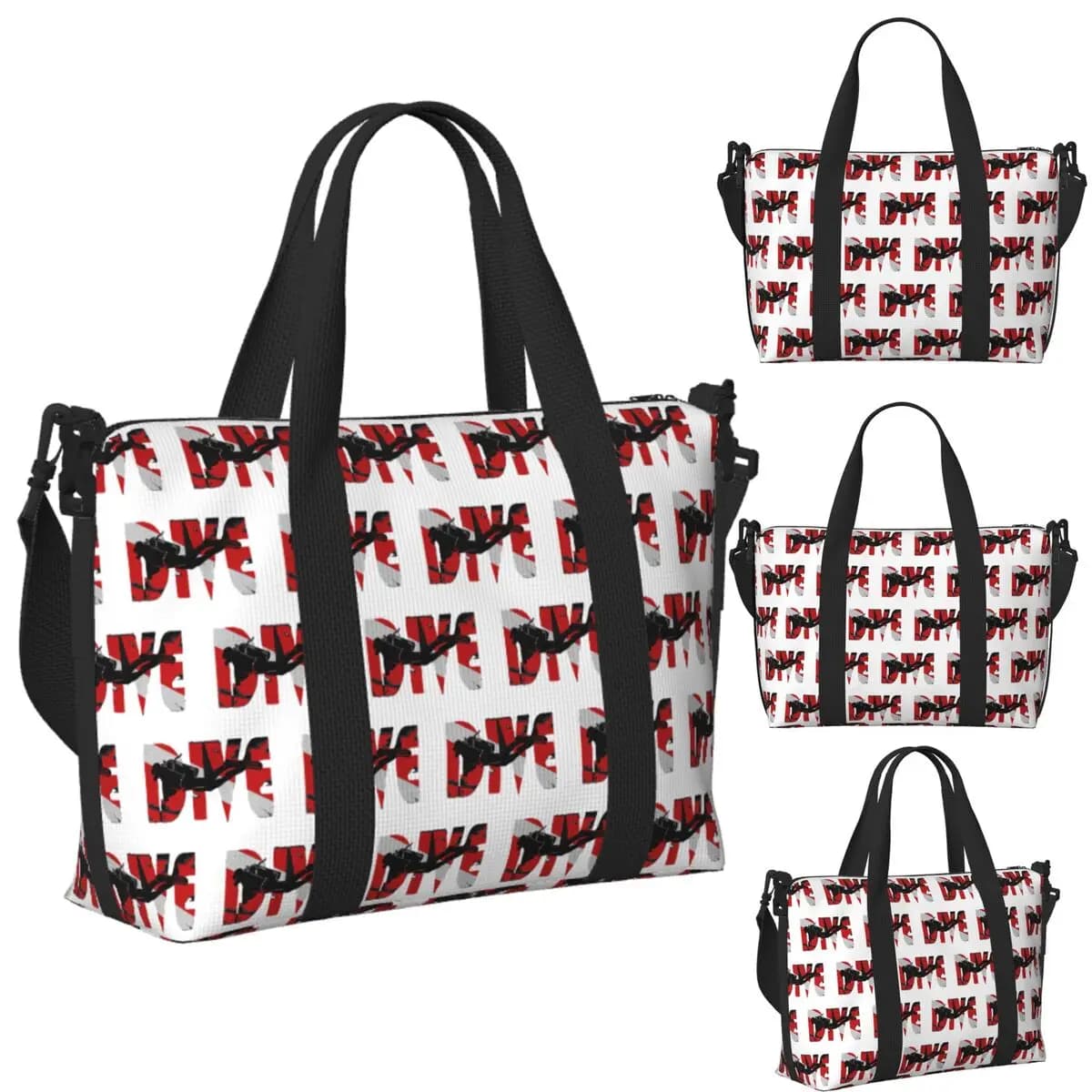 Personalized Scuba Diving Dive Diver Sea Snorkeling Sport Travel Bags for Gym Yoga Woman Shopping Shoulder Bags