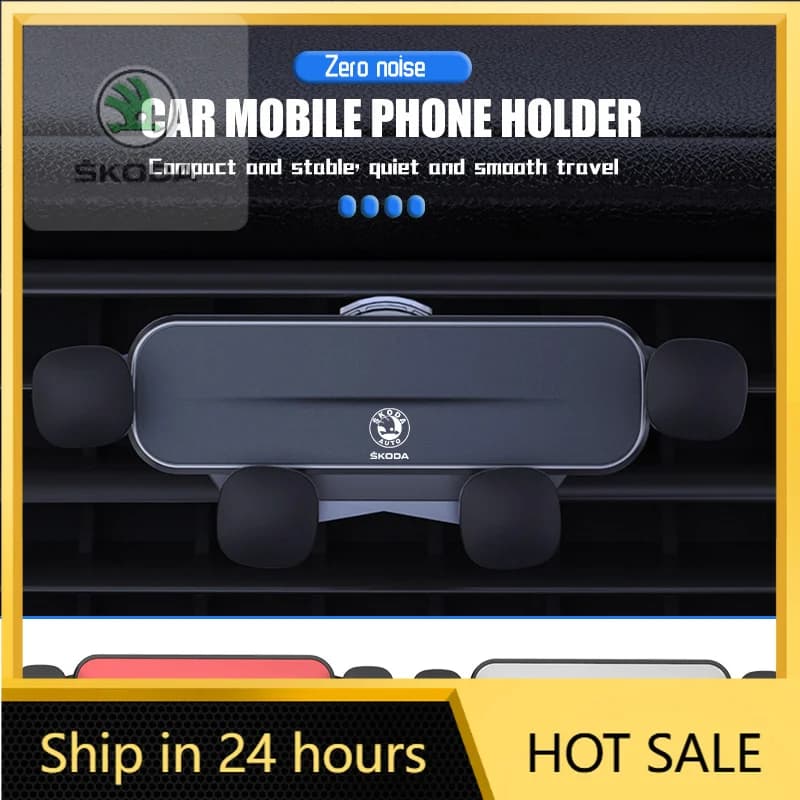 For Skoda Car Phone Holder Shockproof GPS Navigation Clip Smartphone Stand octavia a5 a4 mk1 2 fabia superb rapid mk3 yeti 2006