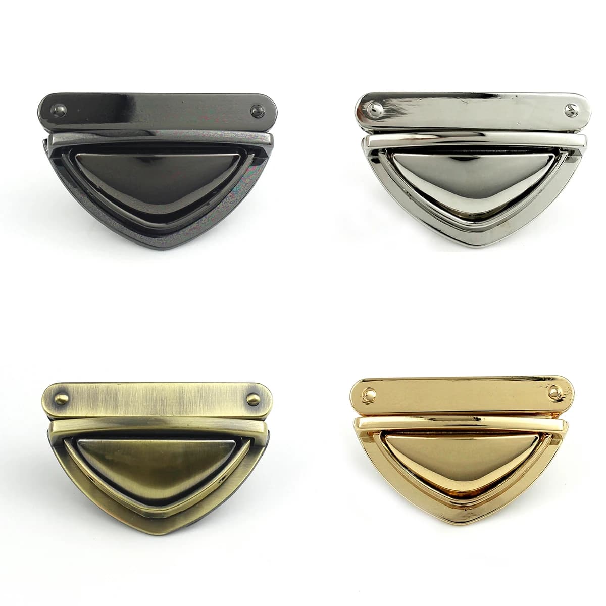 1PC Blocco borsa Pressa in metallo Push Lock Chiusura con linguetta Chiusura con fibbia Parti di borse artigianali in pelle Borsa Borsa Accessori hardware fai da te